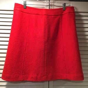 Ann Taylor coral red wool skirt size 12P